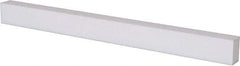 Made in USA - 3 Ft. Long x 2 Inch Wide x 3/4 Inch High, Virgin PTFE, Rectangular Plastic Bar - White, +/- 0.060 Tolerance - Caliber Tooling