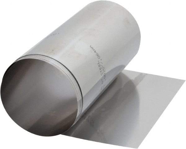 Made in USA - 100 Inch Long x 6 Inch Wide x 0.0025 Inch Thick, Roll Shim Stock - Steel - Caliber Tooling