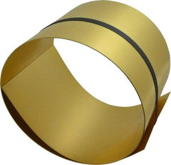 Made in USA - 5 Ft. Long x 6 Inch Wide x 0.02 Inch Thick, Roll Shim Stock - Brass - Caliber Tooling