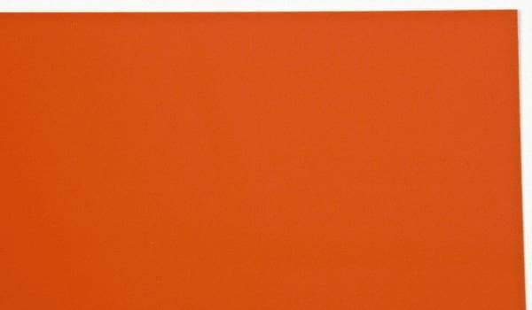 Made in USA - 1 Piece, 20" Wide x 20" Long Plastic Shim Stock Sheet - Coral (Color), ±10% Tolerance - Caliber Tooling