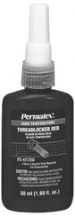 Permatex - 50 mL Bottle, Red, High Strength Liquid Threadlocker - Series 272, 24 hr Full Cure Time, Hand Tool, Heat Removal - Caliber Tooling