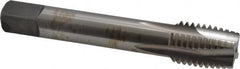 Balax - 3/4-10 UNC, 4 Flute, Bright Finish, Powdered Metal Spiral Point Tap - Plug Chamfer, Right Hand Thread, 4-1/4" OAL, 1" Thread Length, 0.59" Shank Diam, Series BX100 - Exact Industrial Supply