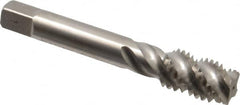 Balax - 5/8-11 UNC 4 Flute 3B Modified Bottoming Spiral Flute Tap - Powdered Metal, Bright Finish, 3-13/16" OAL, Right Hand Flute, Right Hand Thread, H3, Series BX200 - Caliber Tooling