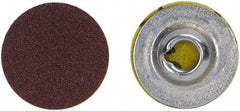 Merit Abrasives - 3/4" Disc Diam, 240 Grit, Aluminum Oxide Quick Change Disc - Type S Attaching System, Coated, Brown, 40,000 RPM, ALO Series - Caliber Tooling