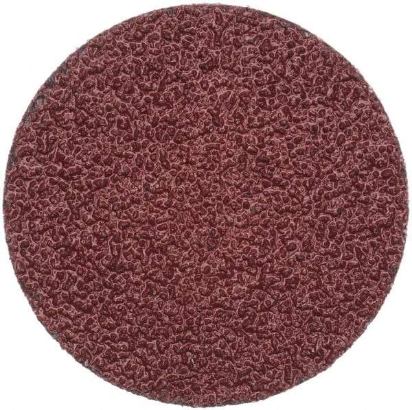 Merit Abrasives - 2" Disc Diam, 36 Grit, Aluminum Oxide Quick Change Disc - Type R Attaching System, Coated, Brown, 30,000 RPM, ALO Series - Caliber Tooling