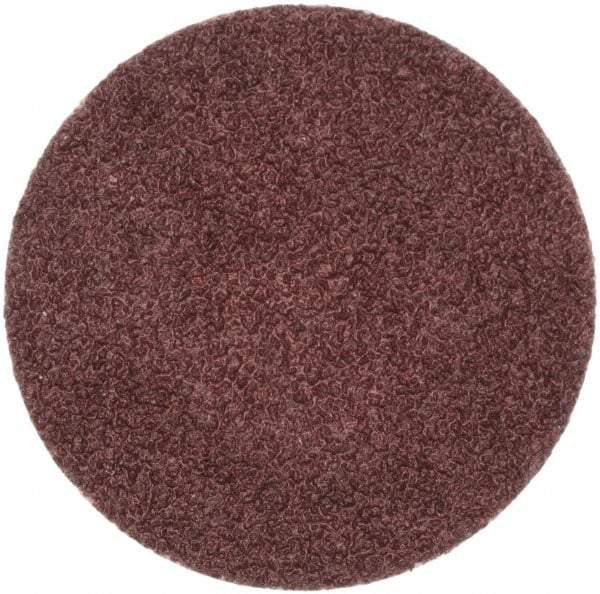 Merit Abrasives - 1" Disc Diam, 80 Grit, Aluminum Oxide Quick Change Disc - Type R Attaching System, Coated, Brown, 40,000 RPM, ALO Series - Caliber Tooling