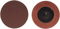 Merit Abrasives - 1" Disc Diam, 50 Grit, Aluminum Oxide Quick Change Disc - Type R Attaching System, Coated, Brown, 40,000 RPM, ALO Series - Caliber Tooling