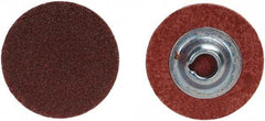 Merit Abrasives - 1" Disc Diam, 24 Grit, Aluminum Oxide Quick Change Disc - Type S Attaching System, Coated, Brown, 40,000 RPM, ALO Series - Caliber Tooling