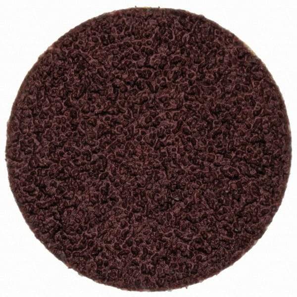 Merit Abrasives - 3/4" Disc Diam, 80 Grit, Aluminum Oxide Quick Change Disc - Type R Attaching System, Coated, Brown, 40,000 RPM, ALO Series - Caliber Tooling