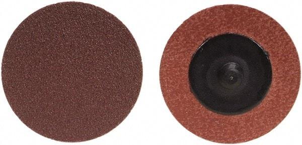 Merit Abrasives - 3/4" Disc Diam, 150 Grit, Aluminum Oxide Quick Change Disc - Type R Attaching System, Coated, Brown, 40,000 RPM, ALO Series - Caliber Tooling