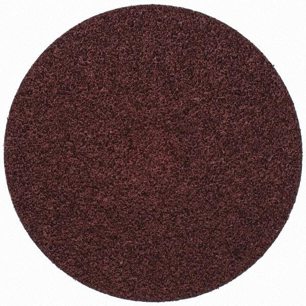 Merit Abrasives - 3" Disc Diam, 50 Grit, Aluminum Oxide Quick Change Disc - Type S Attaching System, Coated, Brown, 20,000 RPM, ALO Series - Caliber Tooling