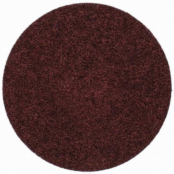 Merit Abrasives - 3" Disc Diam, 40 Grit, Aluminum Oxide Quick Change Disc - Type S Attaching System, Coated, Brown, 20,000 RPM, ALO Series - Caliber Tooling