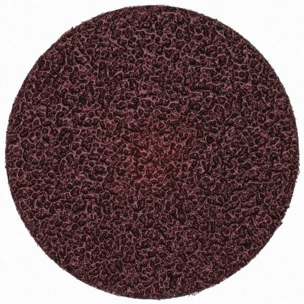 Merit Abrasives - 3" Disc Diam, 24 Grit, Aluminum Oxide Quick Change Disc - Type S Attaching System, Coated, Brown, 20,000 RPM, ALO Series - Caliber Tooling