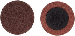 Merit Abrasives - 2" Disc Diam, 24 Grit, Aluminum Oxide Quick Change Disc - Type P Attaching System, Coated, Brown, 30,000 RPM, ALO Series - Caliber Tooling