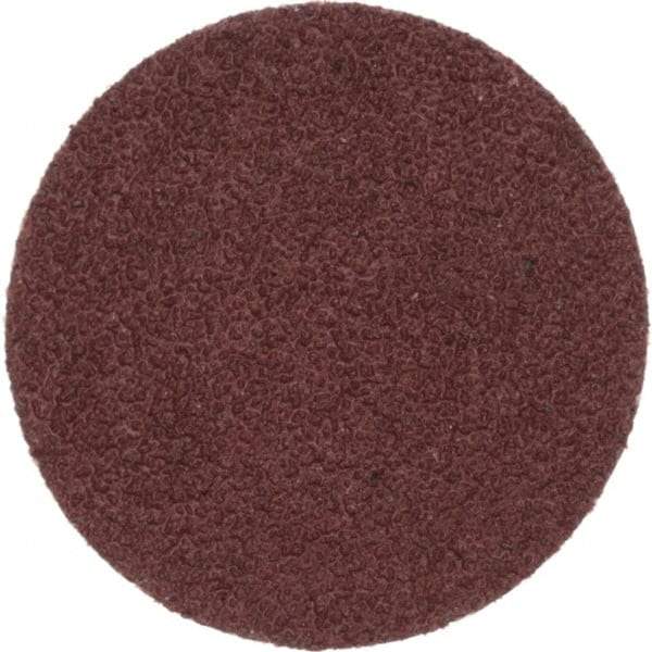 Merit Abrasives - 1-1/2" Disc Diam, 60 Grit, Aluminum Oxide Quick Change Disc - Type P Attaching System, Coated, Brown, 30,000 RPM, ALO Series - Caliber Tooling