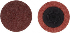 Merit Abrasives - 1-1/2" Disc Diam, 320 Grit, Aluminum Oxide Quick Change Disc - Type P Attaching System, Coated, Brown, 30,000 RPM, ALO Series - Caliber Tooling