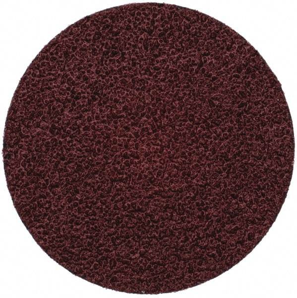 Merit Abrasives - 3" Disc Diam, 36 Grit, Aluminum Oxide Quick Change Disc - Type R Attaching System, Coated, Brown, 20,000 RPM, ALO Series - Caliber Tooling