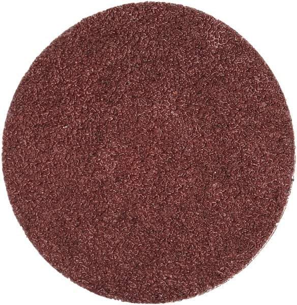 Merit Abrasives - 2" Disc Diam, 60 Grit, Aluminum Oxide Quick Change Disc - Type S Attaching System, Coated, Brown, 30,000 RPM, ALO Series - Caliber Tooling