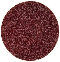 Merit Abrasives - 2" Disc Diam, 40 Grit, Aluminum Oxide Quick Change Disc - Type S Attaching System, Coated, Brown, 30,000 RPM, ALO Series - Caliber Tooling