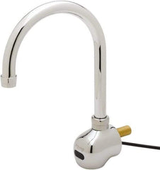 T&S Brass - Wall Mount Electronic User Adjustable Temperature Control Mixer Faucet - Powered by 120 Volt AC/DC, Gooseneck Spout, 6-3/8" Mounting Centers - Caliber Tooling