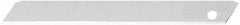 Olfa - 10 Piece Steel Utility Knife Blade - 80mm OAL, 3-5/32" Blade Length, 0.02" Blade Thickness - Caliber Tooling