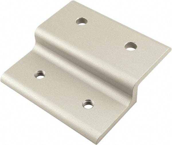 80/20 Inc. - 80mm Wide, Open Shelving Accessory/Component - Aluminum, Clear Anodized Finish, 77mm Long, Use with 40 Series & Bolt Kits 75-3422 & 13-8312 - Caliber Tooling