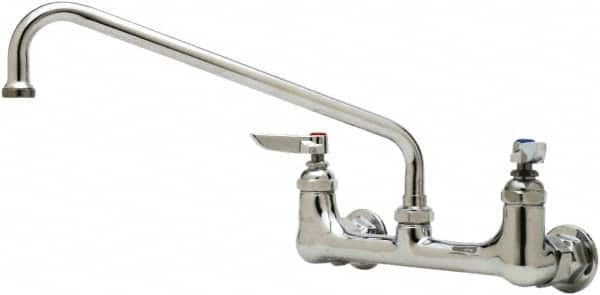 T&S Brass - Wall Mount, Kitchen Faucet without Spray - Swivel Base Faucet, Lever Handle, Low Spout, No Drain - Caliber Tooling