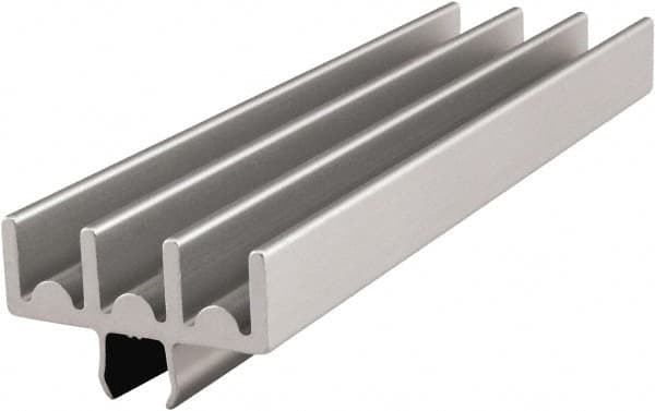 80/20 Inc. - 3 Panel, 0 to 28.58" Wide Door, Clear Anodized Aluminum Lower Door Track - 6.99mm Door Thickness - Caliber Tooling