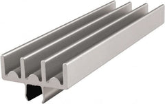 80/20 Inc. - 3 Panel, 0 to 28.58" Wide Door, Clear Anodized Aluminum Lower Door Track - 6.99mm Door Thickness - Caliber Tooling