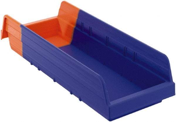 Akro-Mils - 17-7/8" Deep, Blue/Orange Hopper Shelf Bin - 4" High x 6-5/8" Wide x 17-7/8" Long - Caliber Tooling