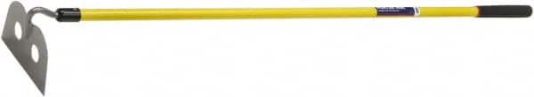 Ability One - 7" High x 10" Wide Round Steel Hoe - 62" Long Fiberglass Straight Handle - Caliber Tooling