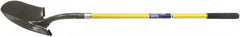 Ability One - 11" High x 8-7/8" Wide Round Steel Shovel - 48" Long Fiberglass Straight Handle - Caliber Tooling