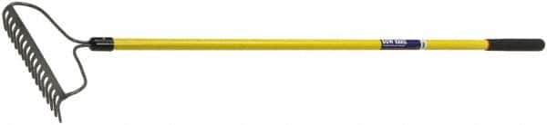 Ability One - Bow Rake with 57" Straight Fiberglass Handle - 16 Tines, 2-1/2" Tine Length - Caliber Tooling