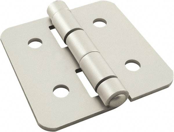 80/20 Inc. - 3" Long x 3" Wide x 3.18mm Thick, Aluminum Door Hinge - Aluminum, Clear Anodized Finish - Caliber Tooling