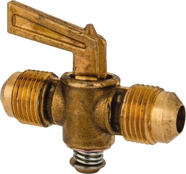 Parker - 3/8" Tube, Flare to Flare Drain Cock & Shutoff Valve - 30 Max psi - Caliber Tooling