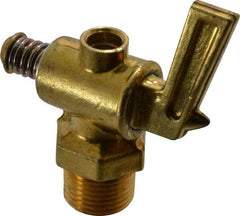 Parker - 3/8" Pipe, Male Pipe Drain Cock & Shutoff Valve - 3/8-18 Thread, 150 Max psi - Caliber Tooling