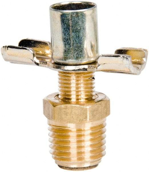 Parker - 1/4" Pipe, External Seal Drain Cock & Shutoff Valve - 1/4-18 Thread, 150 Max psi - Caliber Tooling