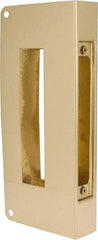 Don-Jo - 5" Wide x 12" High, Polished Brass Finish, Door Reinforcer - 1-3/4" Thick Door, 2-3/4" Backset - Caliber Tooling