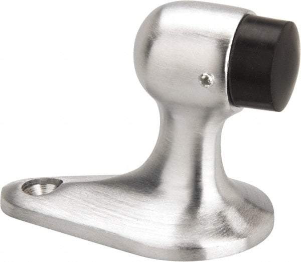 Don-Jo - 2-1/8" Projection Small Gooseneck Door Stop - Floor Mount, Satin Chrome Finish - Caliber Tooling