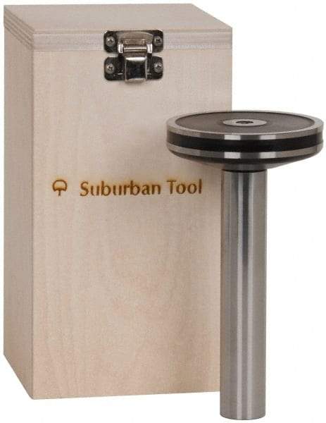 Suburban Tool - 1 Inch Cylinder Diameter, 3-3/8 Inch Base Diameter, 6-1/2 Inch High, Magnetic Base, Steel Cylinder Square - 0.0001 Inch Accuracy, Includes Wooden Storage Case - Caliber Tooling