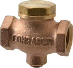 Conrader - 3/8" Bronze Check Valve - Inline, FNPT x FNPT - Caliber Tooling