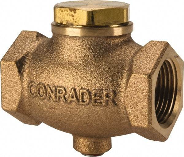 Conrader - 3/4" Bronze Check Valve - Inline, FNPT x FNPT - Caliber Tooling