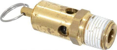 Conrader - 1/2" Inlet, ASME Safety Relief Valve - 200 Max psi, Brass, 358 Cubic' per Min - Caliber Tooling