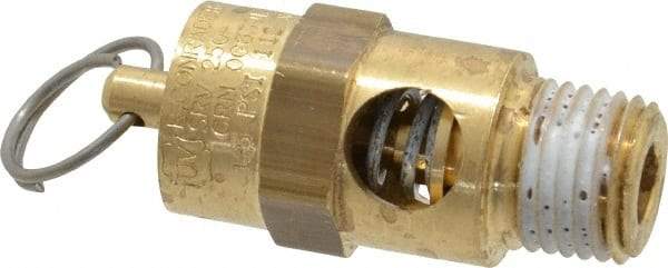 Conrader - 1/4" Inlet, ASME Safety Relief Valve - 125 Max psi, Brass, 116 Cubic' per Min - Caliber Tooling