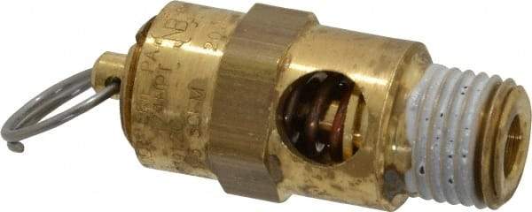 Conrader - 1/4" Inlet, ASME Safety Relief Valve - 200 Max psi, Brass, 178 Cubic' per Min - Caliber Tooling