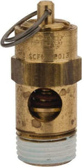 Conrader - 3/8" Inlet, ASME Safety Relief Valve - 200 Max psi, Brass, 178 Cubic' per Min - Caliber Tooling