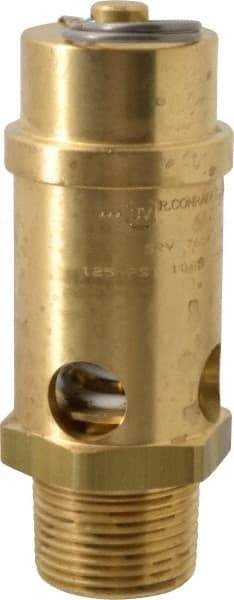 Conrader - 1" Inlet, ASME Safety Relief Valve - 125 Max psi, Brass, 1,053 Cubic' per Min - Caliber Tooling