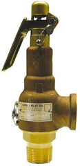 Midwest Control - 2" Inlet, 2-1/2" Outlet, ASME Safety Relief Valve - 125 Max psi, Bronze, 3,464 Cubic' per Min - Caliber Tooling