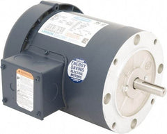 Leeson - 1-1/2 Max hp, 1,800 Max RPM, Premium Efficient Electric AC DC Motor - 230/460 V Input, Three Phase, 56C Frame, 5/8" Shaft Diam, C-Face Mount, TEFC Enclosure - Caliber Tooling