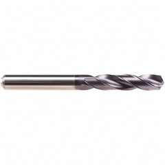 Screw Machine Length Drill Bit: 0.4375″ Dia, 140 °, Solid Carbide TiAlN Finish, Right Hand Cut, Spiral Flute, Straight-Cylindrical Shank, Series 3XD